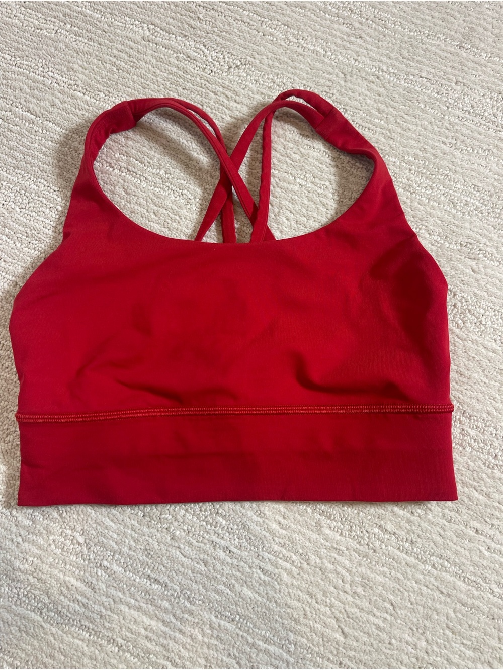 lululemon athletica Red Cross-Back Sports Bra